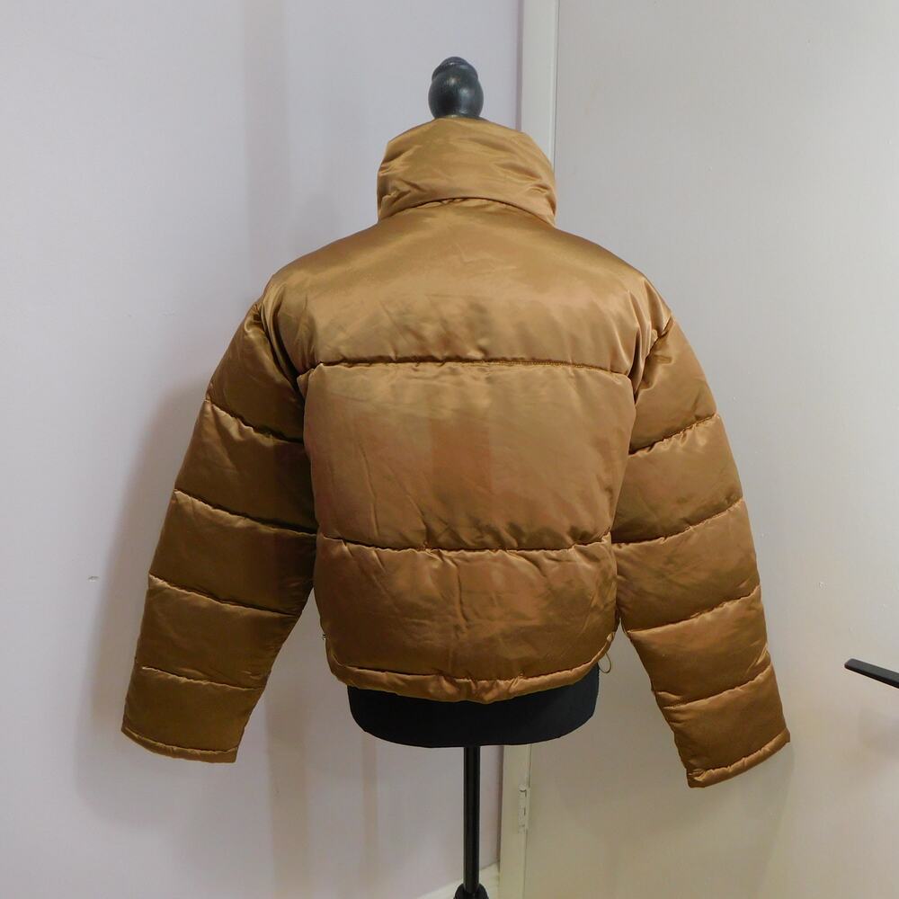 7 For all Mankind Women's Jacket NWT Bronze Short Puffer Jacket Large - Picture 9 of 9